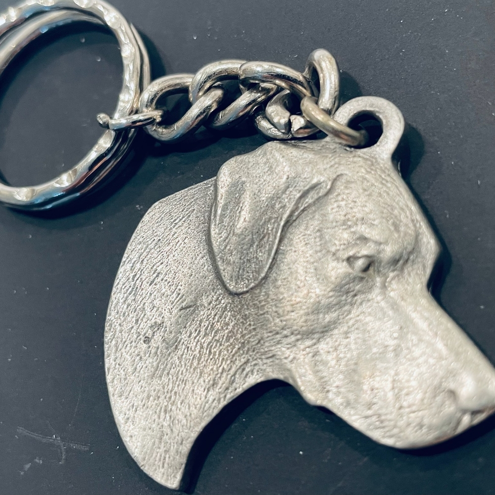 Rawcliffe USA Pewter Labrador Dog Head Keychain With Inscription